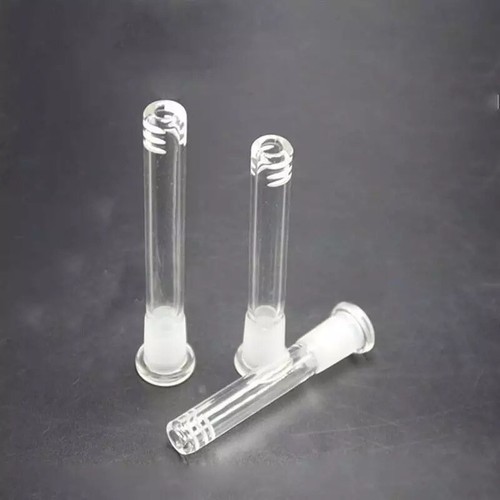 12cm Glass Down Stem Slider Water Pipe Cone Fits 14mm Cone Piece 18mm Joint Stem - Picture 6 of 6