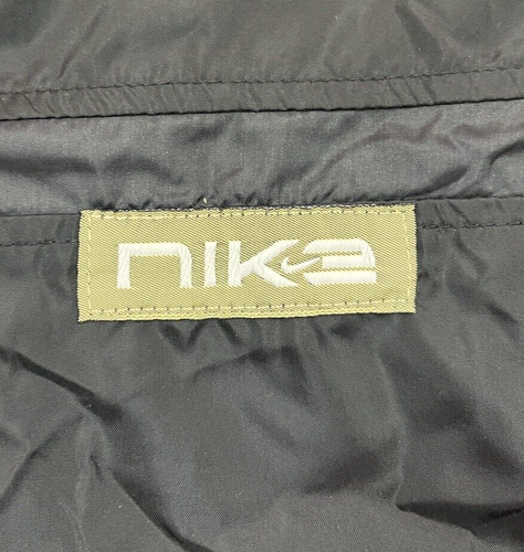 Vintage Y2k Nike Kids Unisex Black Windbreaker Silver Tag Early 2000s M 10/12 - Picture 4 of 6