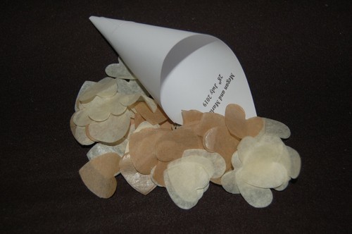 Ivory/Gold Wedding Confetti - Love Hearts - Biodegradable - You can add CONES? - Picture 55 of 70