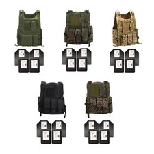 Tactical Scorpion 4 Pc Level III+ / AR500 / RF2 Body Armor Plates Bearcat Vest