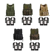 Tactical Scorpion 4 Pc Level III+ / AR500 / RF2 Body Armor Plates Bearcat Vest