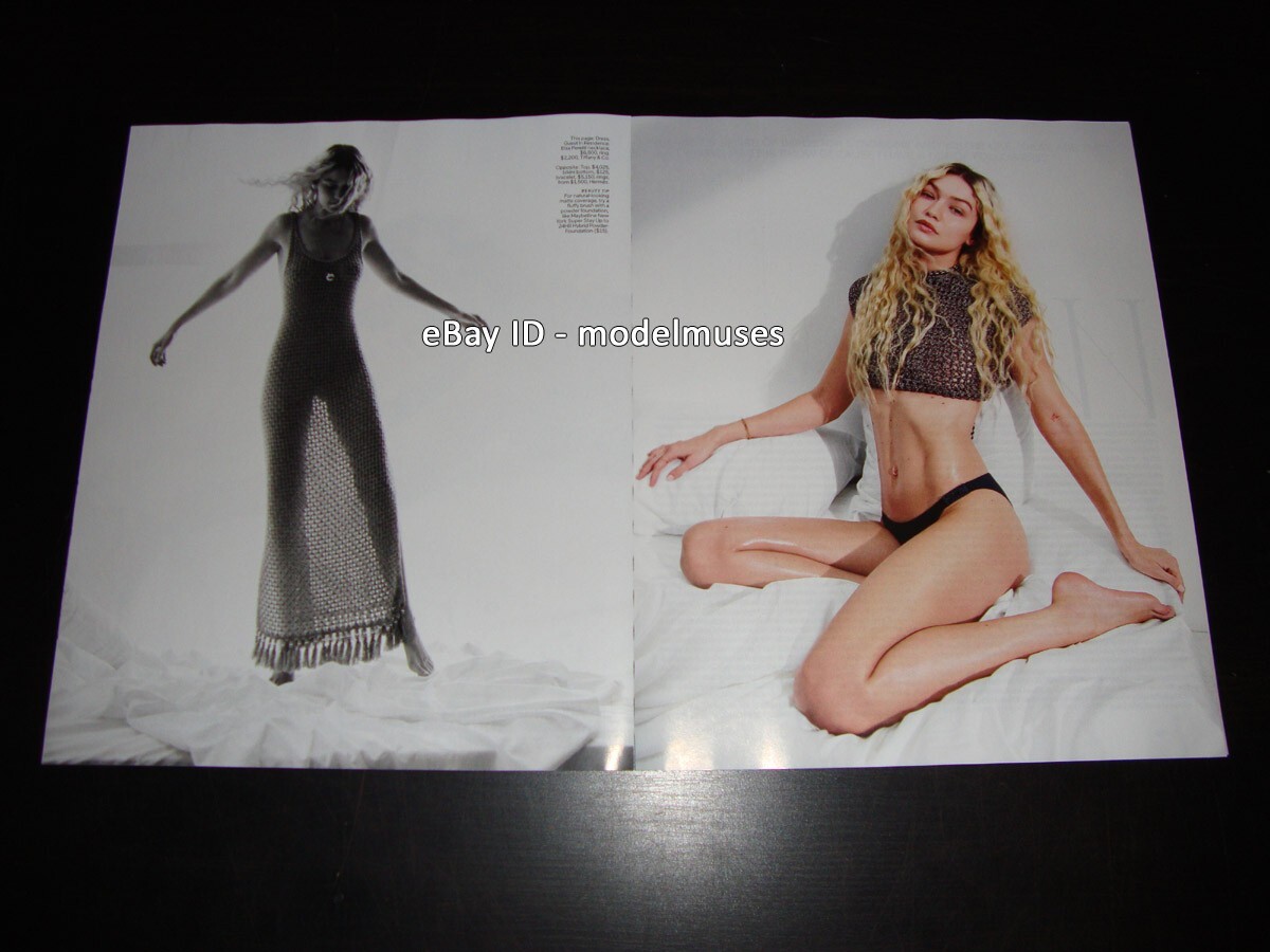 GIGI HADID 12-Page Editorial ARTICLE 'Genuinely Gigi' ELLE US