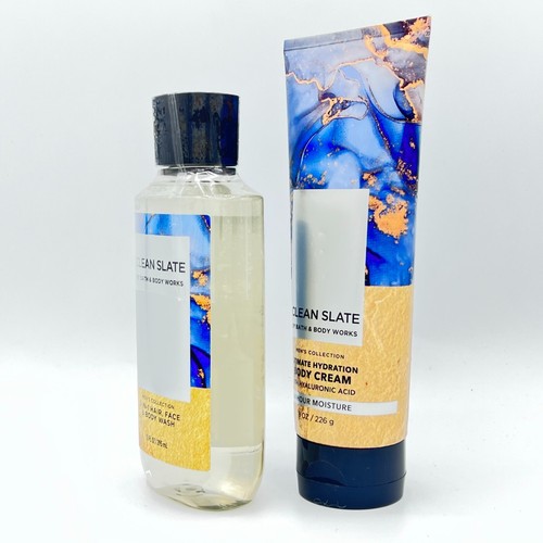 Gel de ducha y crema corporal Bath & Body Works Clean Slate para hombre paquete de 2 piezas - Imagen 3 de 3