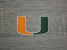 University of Miami Hurricanes Embroidered Iron On Patch 3" x 1.75"