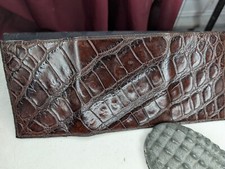 Genuine American Wild Alligator Trifold Wallet Mens Leather Hide Skin Gator JU45