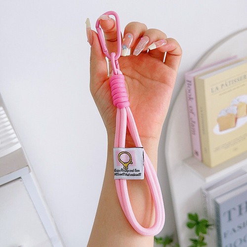 Candy Color Nylon Rope Woven Short Wrist Keychain Anti-lost Mobile Phone Straps - 第 6/28 張圖片