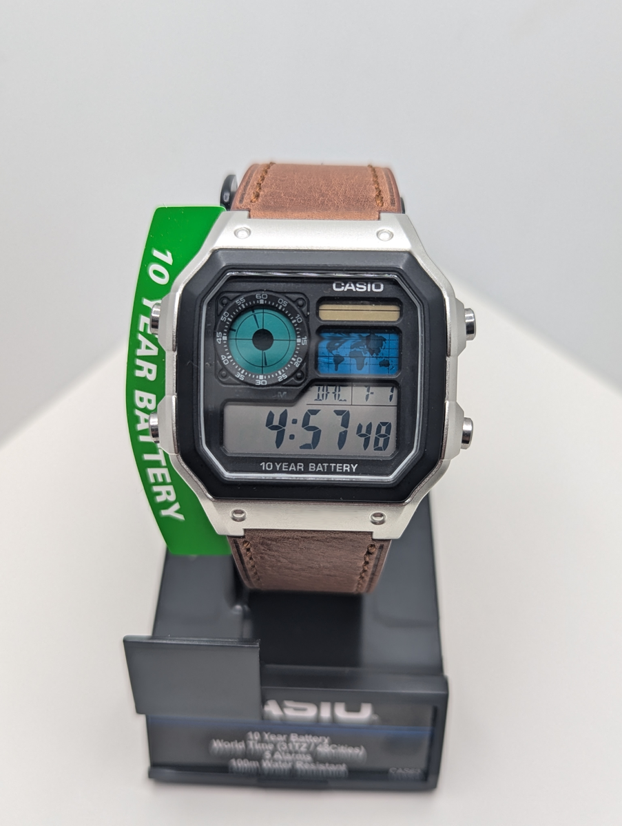 Customized Casio AE-1200WH | Modified Color Filtered LCD | Vario Leather Strap Customized Casio AE-1200WH | Modified Color Filtered LCD | Vario Leather Strap