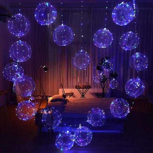 10 PCS Clear LED BOBO Balloons Decoration Light Up Party Birthday Wedding Xmas - Picture 10 of 12