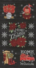 Moda Fabrics HOME SWEET HOLIDAYS 24"x44" Christmas Panel by Deb Strain