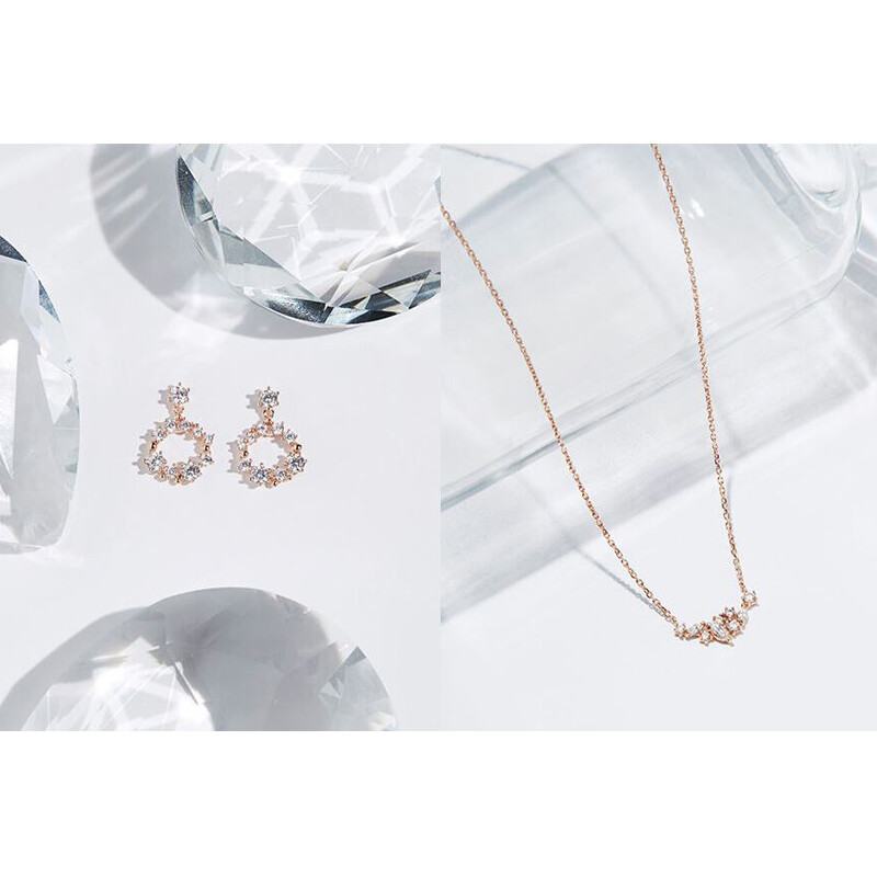 JESTINA J.Blanc Silver925 Earring Rose Gold Plated Womens