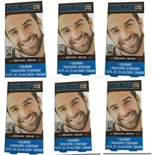 Lot Of 6 Color For Him Brush-In Color Gel Mustache Beard  Sideburns Color Brown