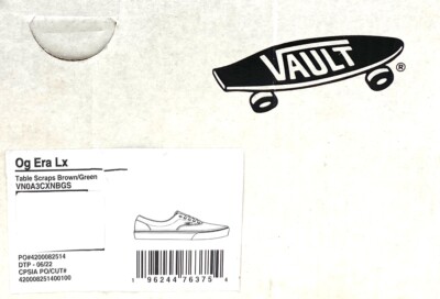 VANS Vault OG Era LX Sneakers Brown Green Canvas Suede Women's