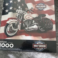 Springbok Harley Davidson Motorcycles 1000 Piece Puzzle 24x30” PZL6198 Vtg 1998