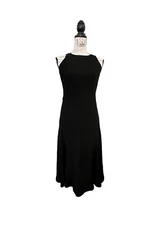 Lauren Ralph Lauren Black Trapeze Swing Sleeveless Dress Women Size 4 Party EUC