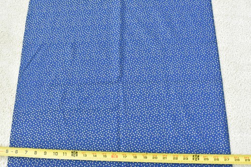 24" Long, Tiny Metallic-Gold Stars on Blue Quilt Cotton, P5360 - Picture 3 of 4