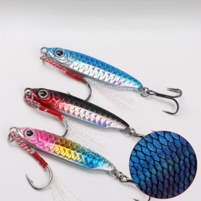Pack Metal Jig 7-20g Shore Casting Jigging Lure Bass Saltwater