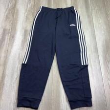 Adidas Jogger Mens Large Navy Blue 3-Stripes French Terry Sweatpants Pants 