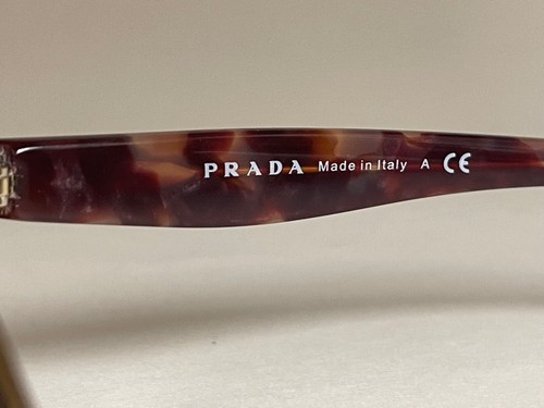 PRADA Journal PR65RV Brown Havana Gold Eyeglasses Optical Unisex Frame 55 mm 65R - Picture 7 of 8