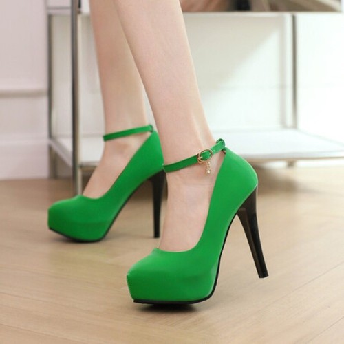 Hot Sale Ladies High Heels Pumps Ankle Strap Fashion Party Prom Dress Shoes - Bild 1 von 8
