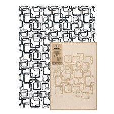 GeometricReusable PLASTIC Wall STENCIL Template 25.6"x37.4"Allover RETRO SQUARES