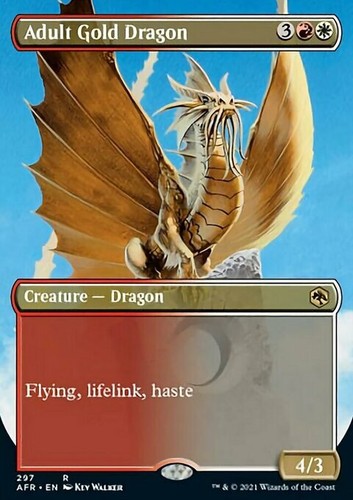 MTG Adult Gold Dragon (297/424) Adventures in the Forgotten Realms LP - 第 1/1 張圖片