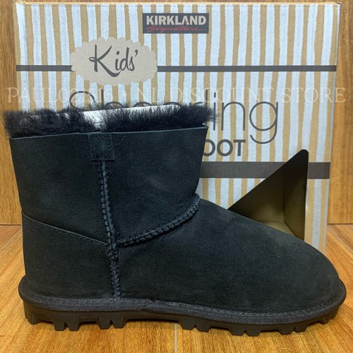 KIRKLAND SIGNATURE Botas de piel de oveja de piel de oveja de piel de oveja para niños y niñas ~ Negras ~ ¡Tallas! ! - Imagen 2 de 5