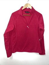 Ladies Berghaus Fleece Quarter Zip Jumper, Cerise, Size 14, Hiking Walking