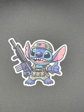 Lilo & Stitch, Tactical Stitch  Vinyl Die Cut Sticker