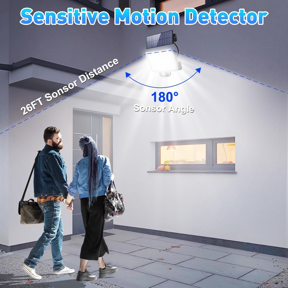 Solar Security Lights Outdoor Motion Sensor, 108LED Solar Motion Sensor