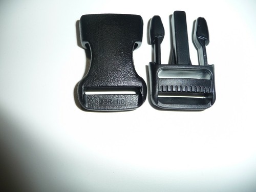 ACW 1 inch X 2.5 inch Black Side Squeeze Plastic Buckle 15 PER pack CSR.1.0 - Picture 4 of 6