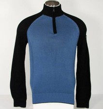 Nautica Blue 1/4 Zip Mock Neck Cotton Knit Sweater Mens NWT