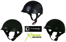 Torc Clovis T53 Shorty Half Helmet Lightweight Removable Visor DOT XS-2XL