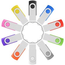 Enfain 8GB USB 2.0 Multicolor Thumb Drives Bulk 10 Pack, to Share Photos Vide...