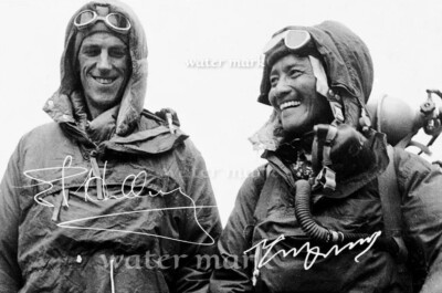 Edmund Hillary & Tenzing Norgay Signierte Nachdruckfoto 11''X8'' #5
