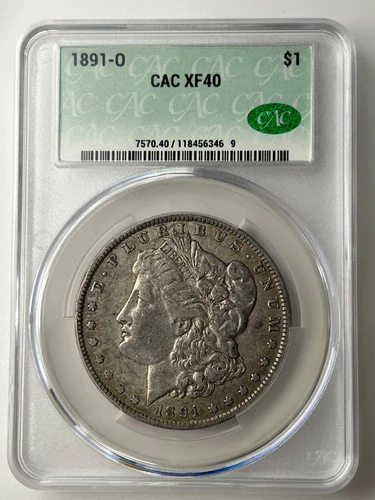 1891 O Morgan Silver Dollar CAC XF40 Tougher Date/Nice Original Patina