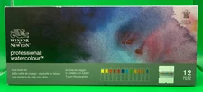 WINSOR & NEWTON, Professional Watercolor, 12pc tube travel tin--NIP