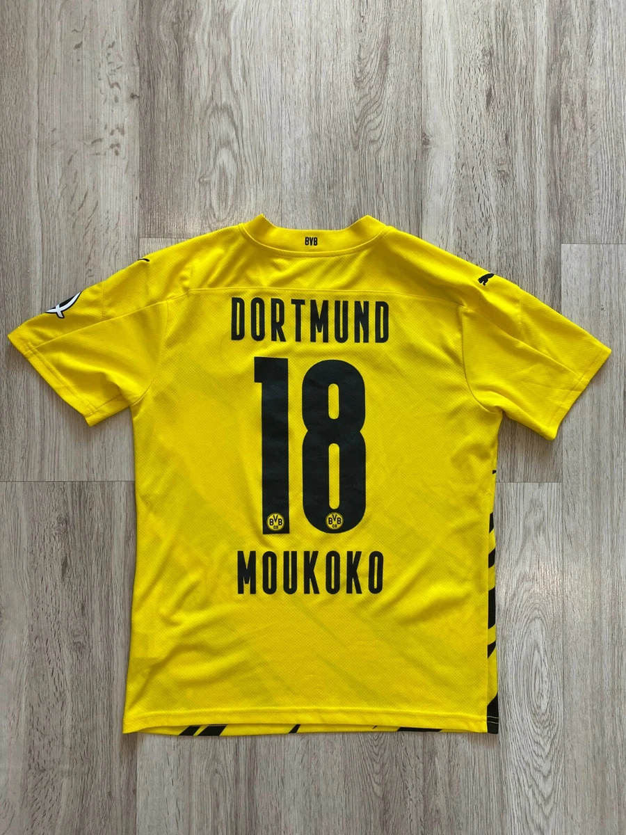 Borussia Dortmund HOME FOOTBALL SHIRT 2020 2021 SOCCER JERSEY KIT 18 MOUKOKO M