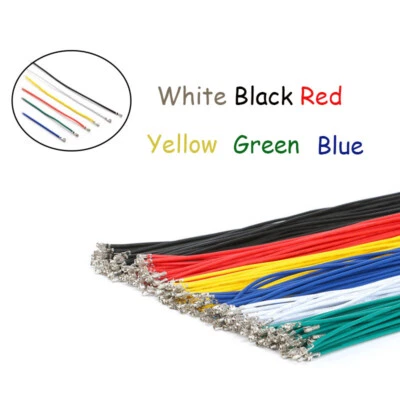 24AWG DuPont 2.54mm Terminal Wire Single Double Head Crimp Connector Cables 25cm