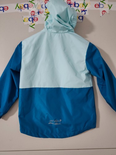 Eddie Bauer Jacket Girls XS Windbreaker Shell Zip Hoodie Mesh Lined Colorblock - Picture 14 of 20