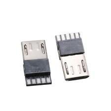 10Pcs Micro USB Male Type B 5Terminal Jack Port Solder Connector 13.4x7.1x3.1mm