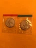 1973 P+D WASHINGTON QUARTER UNCIRCULATED STILL IN MINT CELLO L@@K