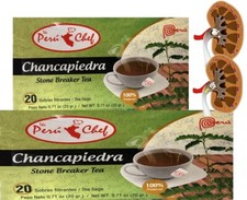 CHANCAPIEDRA CHANCA PIEDRA TE STONE BREAKER FILTERED TEA MADE IN PERU 2 BOX 40 T
