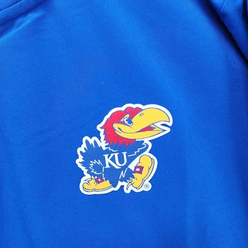 Kansas Jayhawks Jacket Mens XL Adidas Full Zip Blue - Picture 6 of 9
