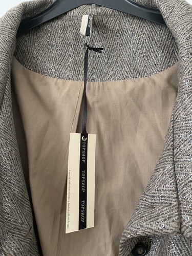 TOPSHOP WOOL MIX RETRO 50s 60s JACKIE O JACKET COAT UK 8 EU 36 US 4 SMALL BNWT - Picture 18 of 18