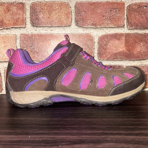 MERRELL Brown Pink Boys Size 6 Hook and Loop Hiking Shoes Select Grip Sole - Picture 9 of 11