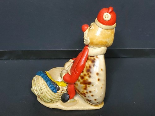 Estatuilla de Navidad De Colección Bolso de Santa Bolso Hecho de Cáscaras Filipinas - Imagen 2 de 5