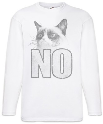 Grumpy No Cat Langarm T-Shirt Ktty Sweet Kitten Cats Katze Katzen Nein Outsider
