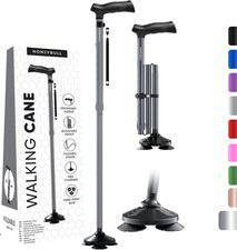 Walking Cane for Men Women Foldable, Adjustable, Heavy Duty, Free Standing,...