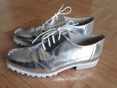 Lederhalbschuh in Silber von SOHO David Tyler