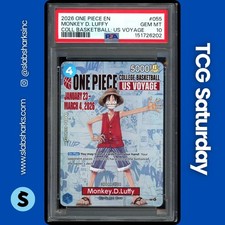 2026 ONE PIECE COLLEGE BASKETBALL U.S. VOYAGE PROMO #P-055 MONKEY.D.LUFFY PSA 10